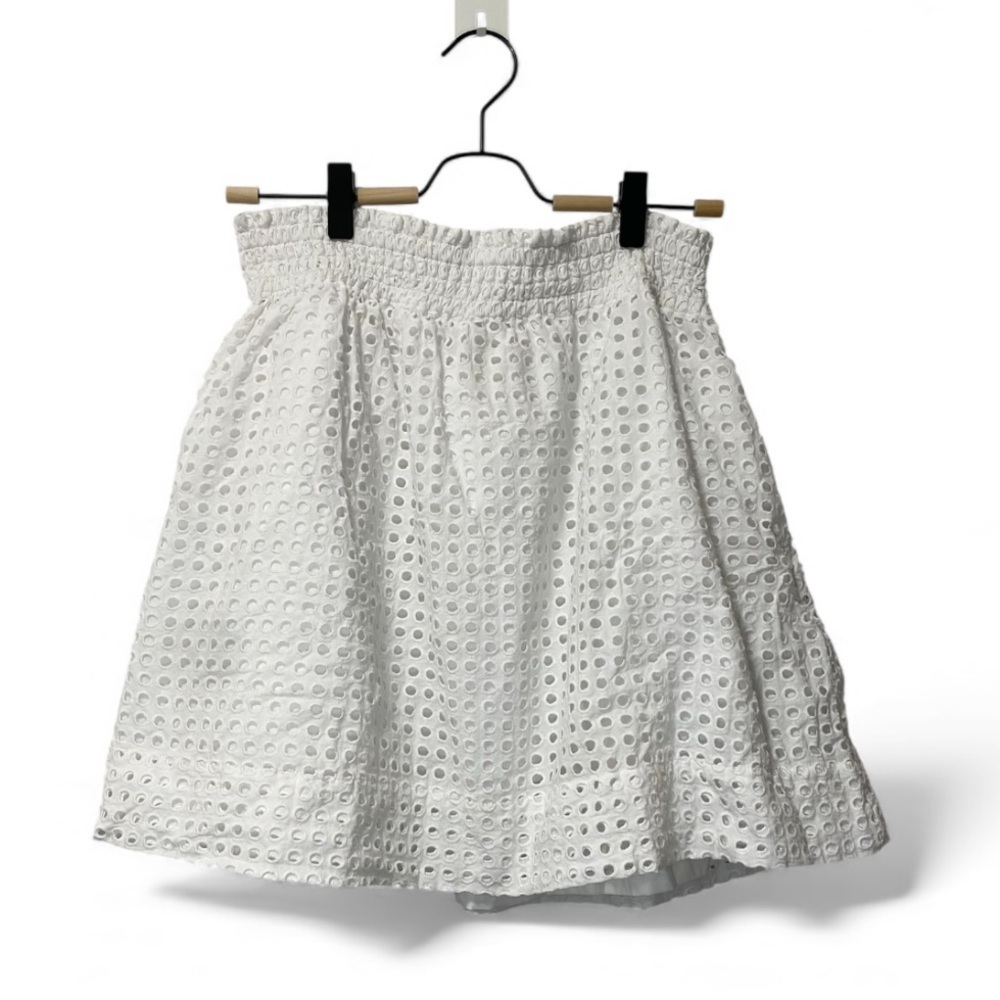 Kate Spade Broome Street Eyelet Skirt White size S